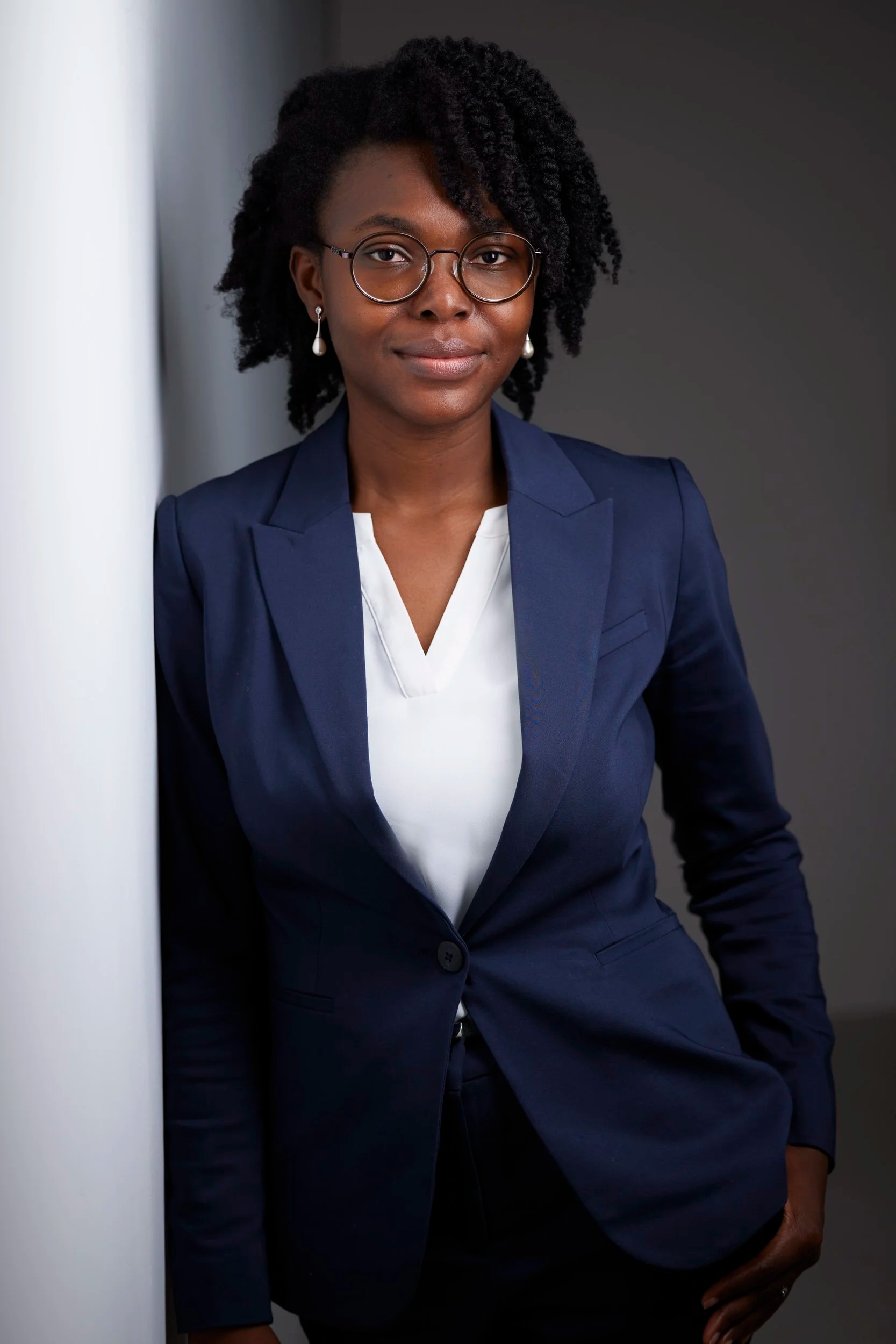 Faith Majekolagbe, professional business headshot in Ryan Parker Photography's Edmonton studio