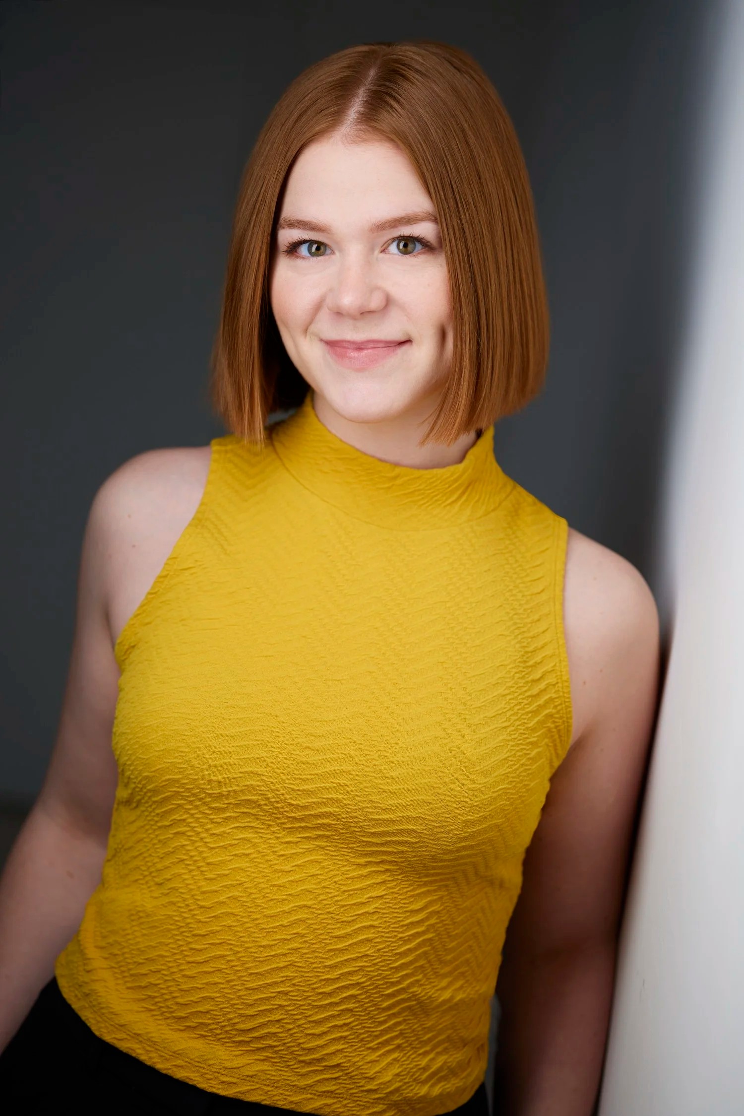 Katie Yoner, actor headshot in Ryan Parker Photography's Edmonton studio