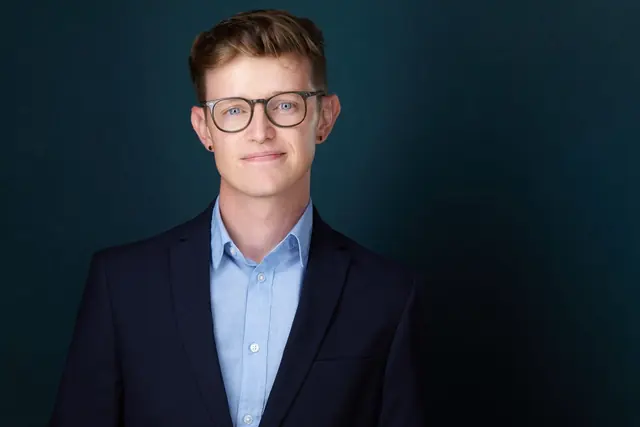Luc Tellier, actor headshot, Edmonton