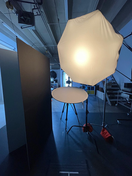 Back view of the lighting setup
